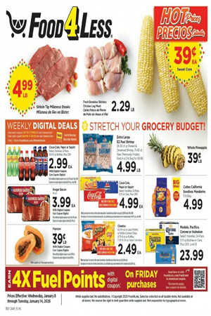 Food 4 Less Weekly Ad January 8 - 14, 2025 