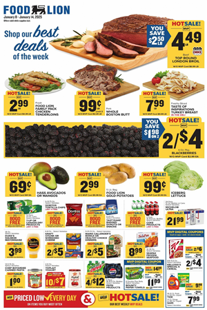 Food Lion Weekly Ad January 8 - 14, 2025 