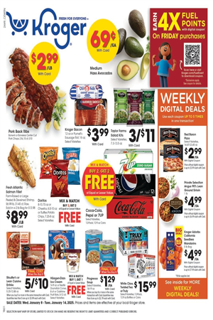 Kroger Weekly Ad January 8 - 14, 2025 