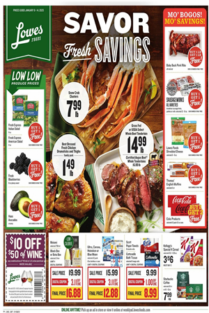 Lowes Foods Weekly Ad January 8 - 14, 2025 