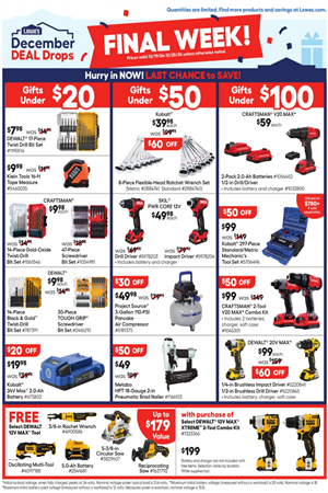 Lowe's Weekly Ad December 18