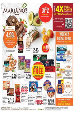 Mariano's Weekly Ad January 8 - 14, 2025 