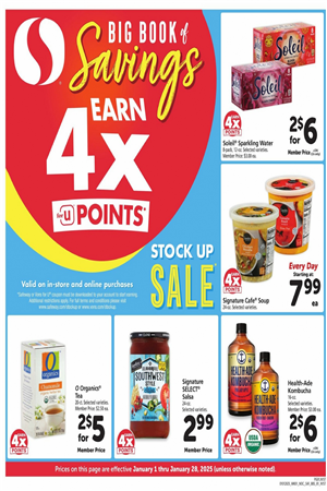 Safeway Big Book Savings Ad January 1 - 28, 2025 