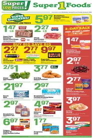 Super 1 Foods Weekly Ad January 8 - 14, 2025 