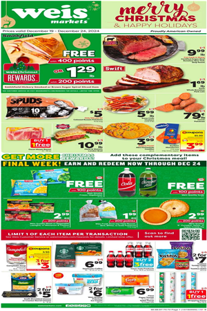 Weis Weekly Ad January 16 - 22, 2025 