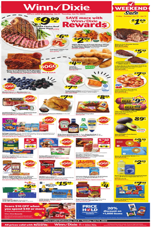 Winn Dixie Weekly Ad January 8 - 14, 2025 