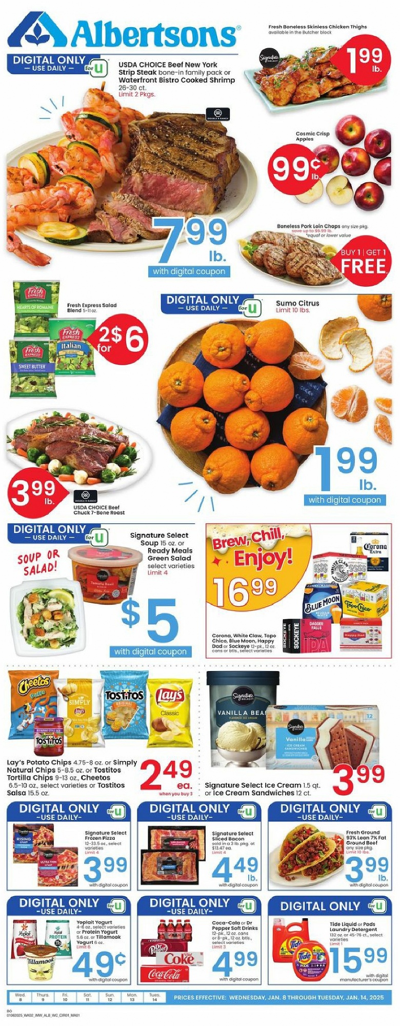 Albertsons Weekly Ad January 8 - 14, 2025 