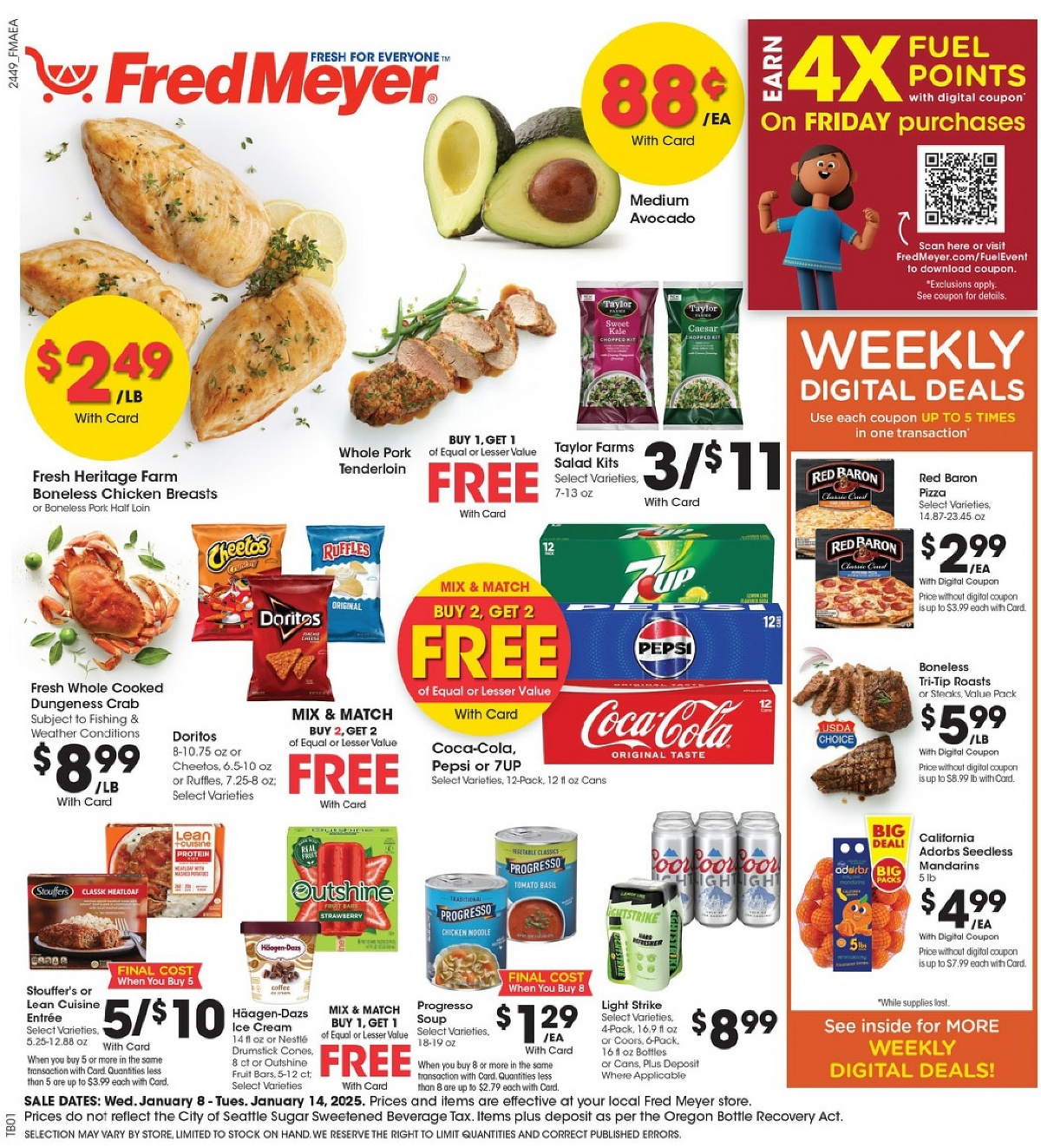 Fred Meyer Weekly Ad January 8 - 14, 2025 