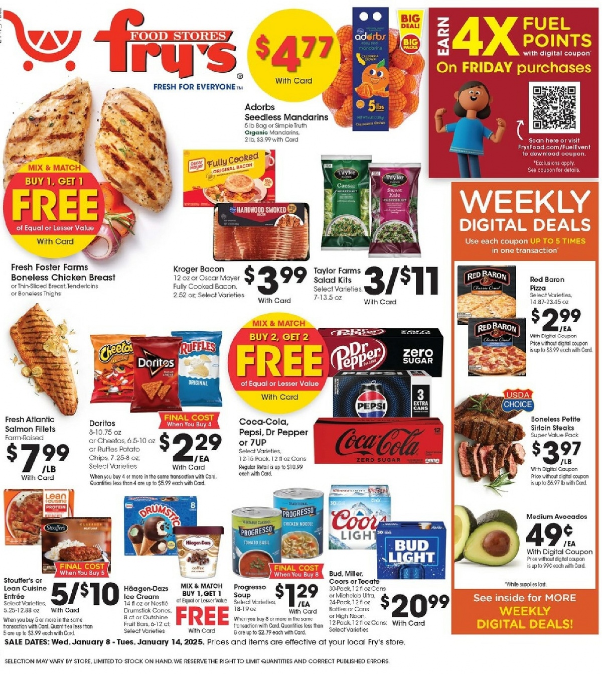 Fry's Weekly Ad January 8 - 14, 2025 