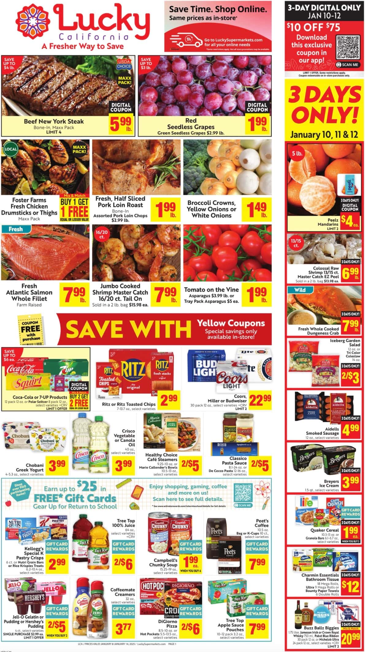 Lucky Supermarkets Weekly Ad January 8 - 14, 2025 