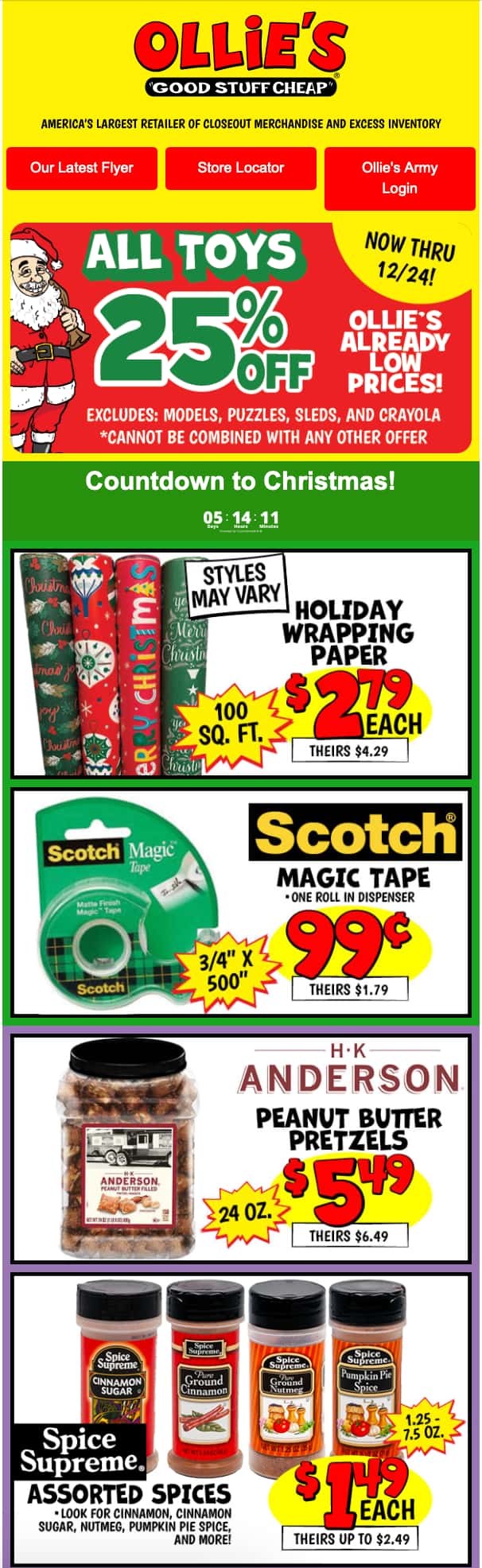 Ollie's Weekly Ad December 19