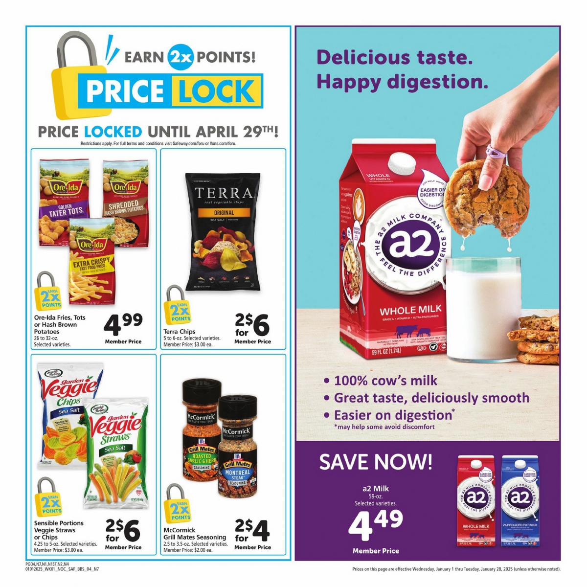 Safeway Big Book Savings Ad January 1 - 28, 2025 