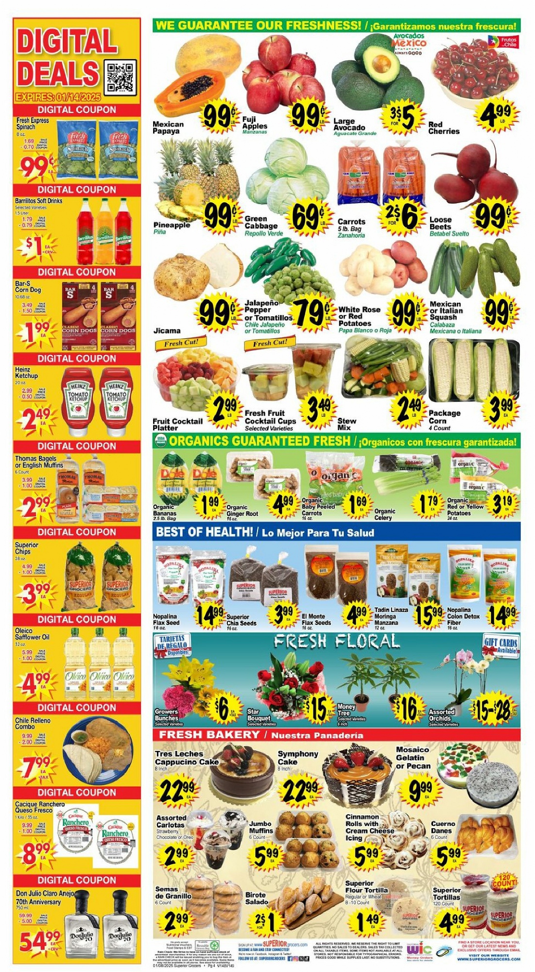 Superior Grocers Weekly Ad January 8 - 14, 2025 