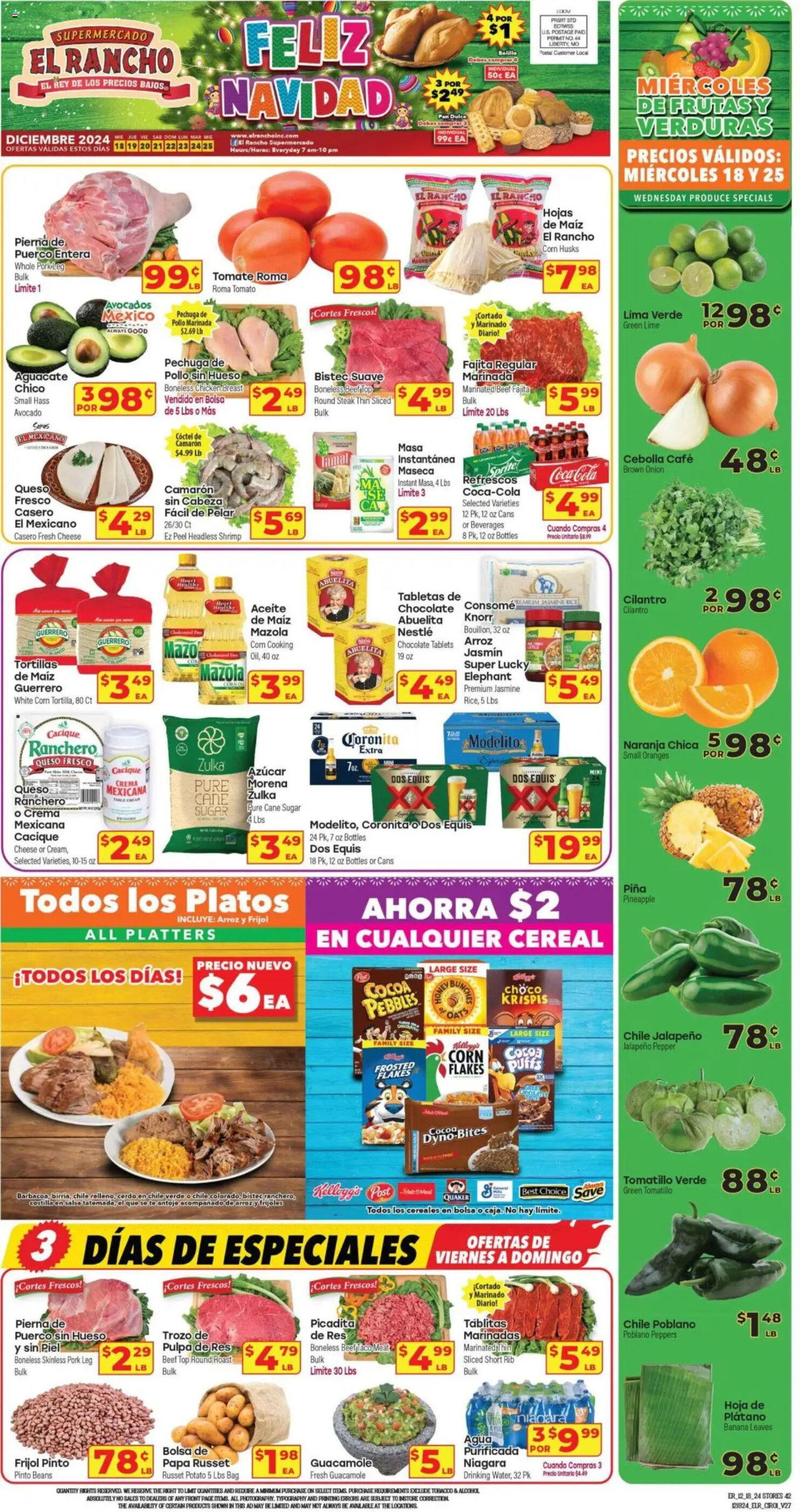 Supermercado El Rancho Weekly Ad December 18