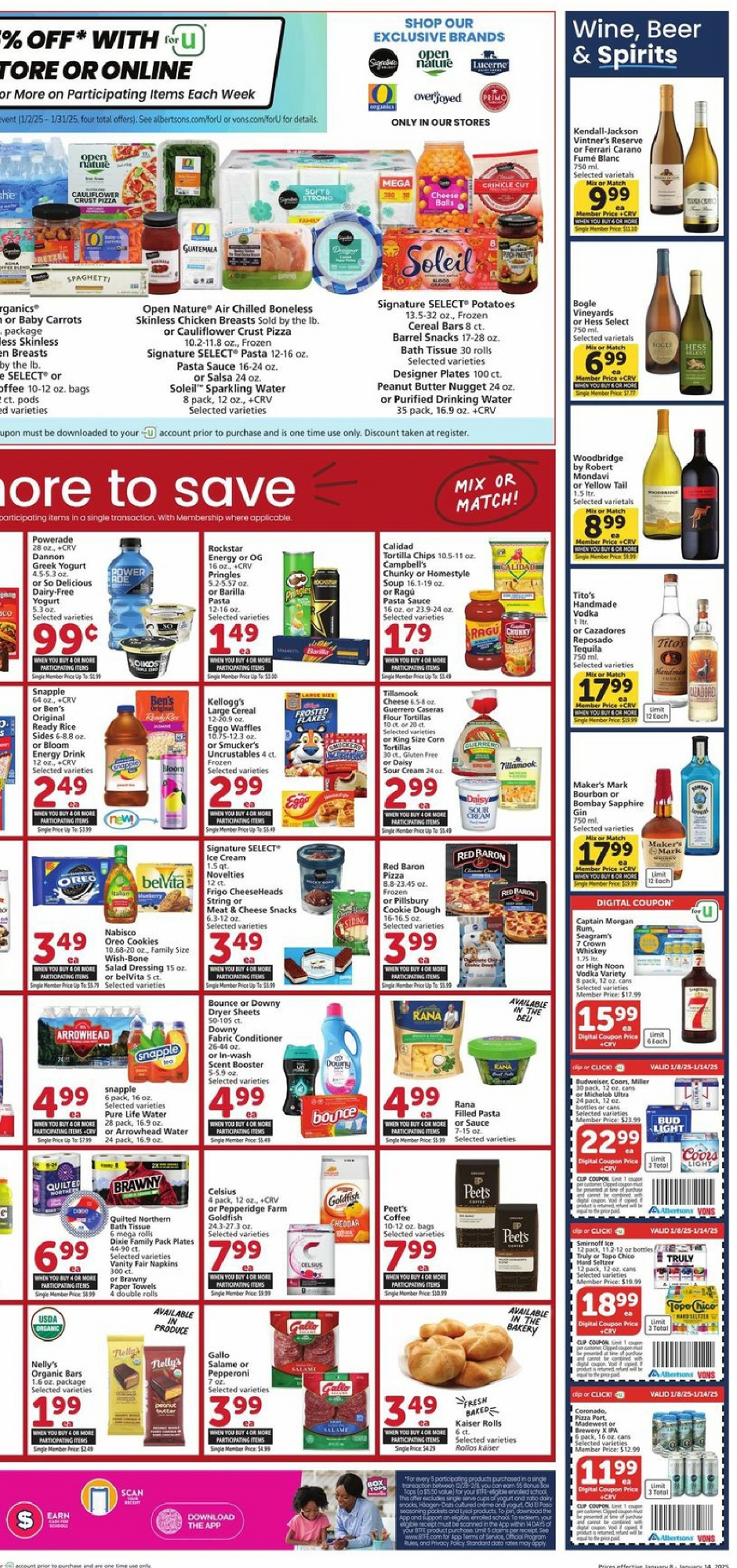 Vons Weekly Ad January 8 - 14, 2025 