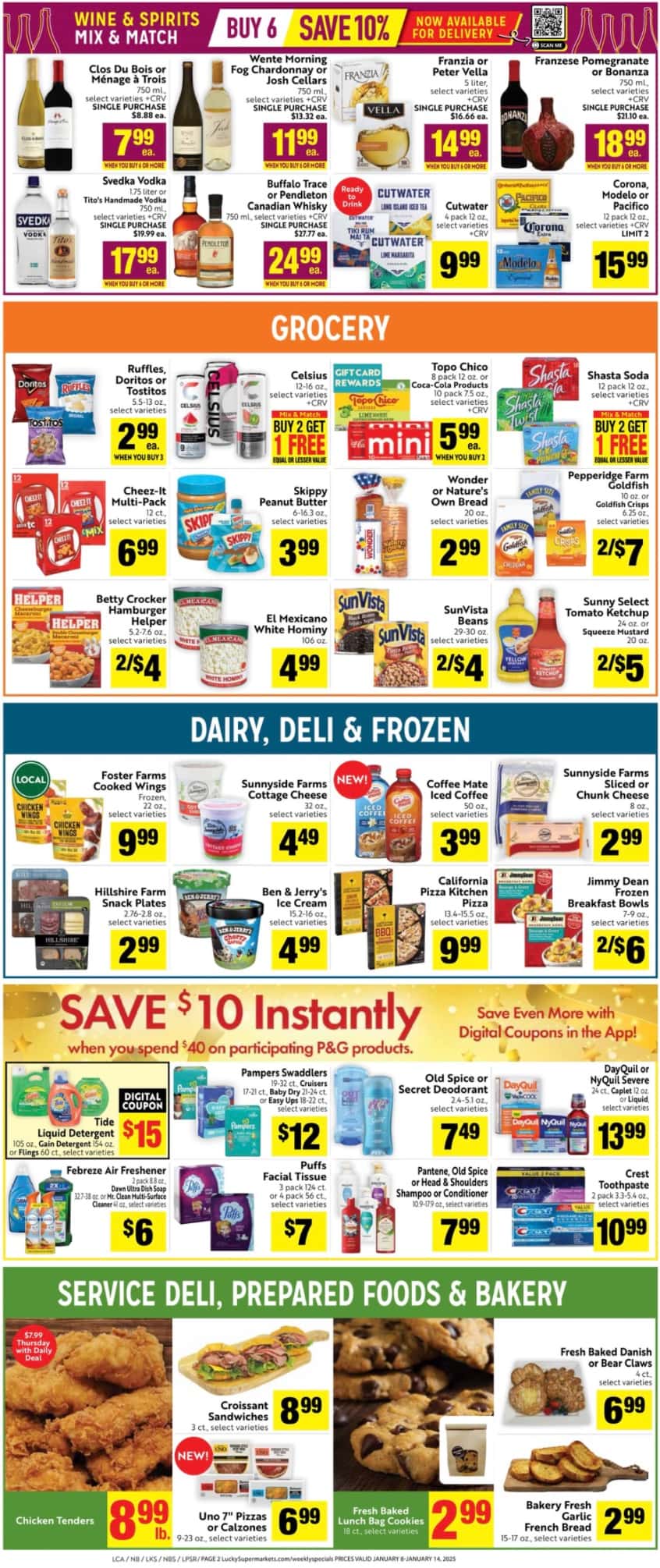 Lucky Supermarkets Weekly Ad January 8 - 14, 2025 