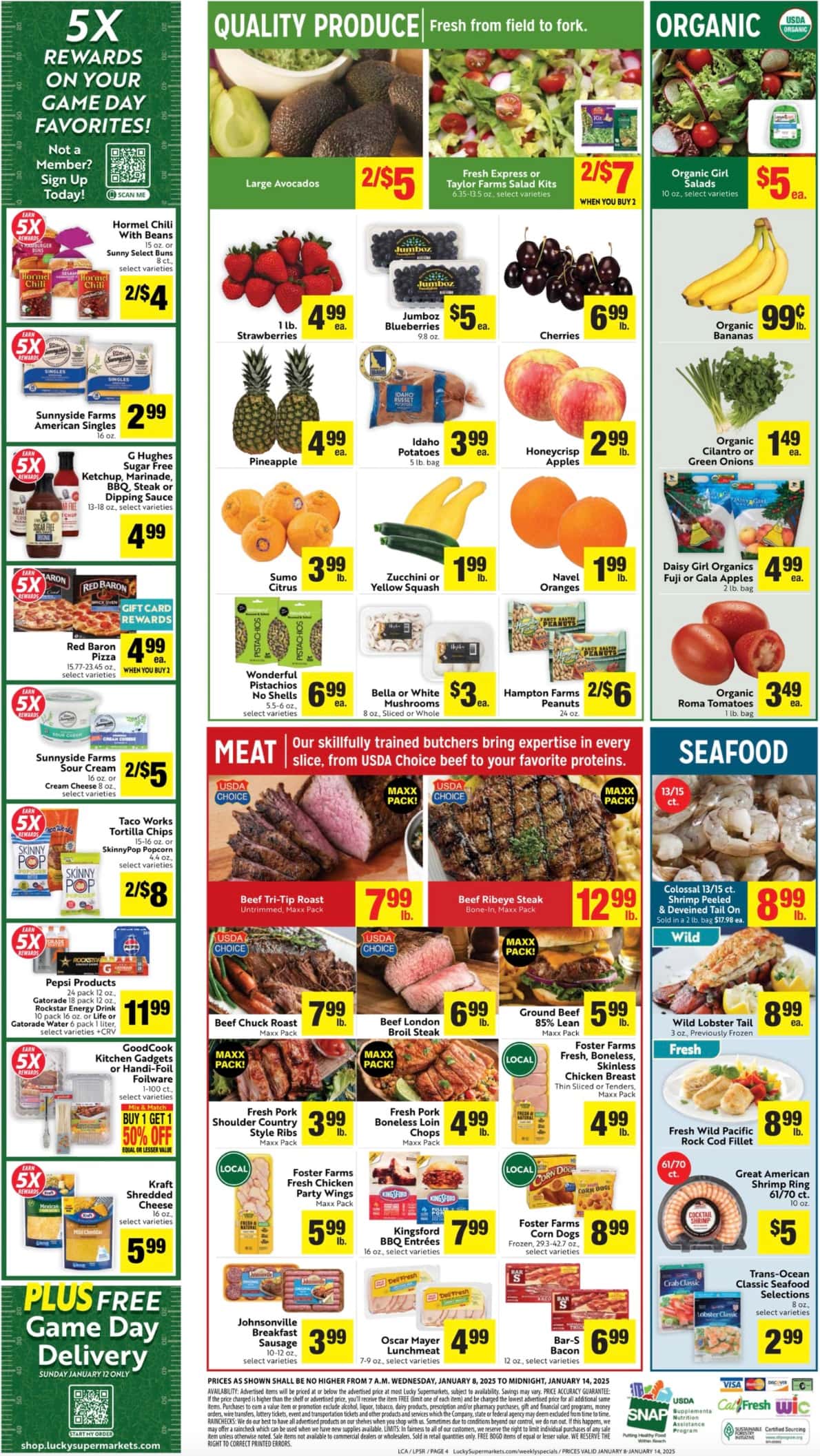 Lucky Supermarkets Weekly Ad January 8 - 14, 2025 