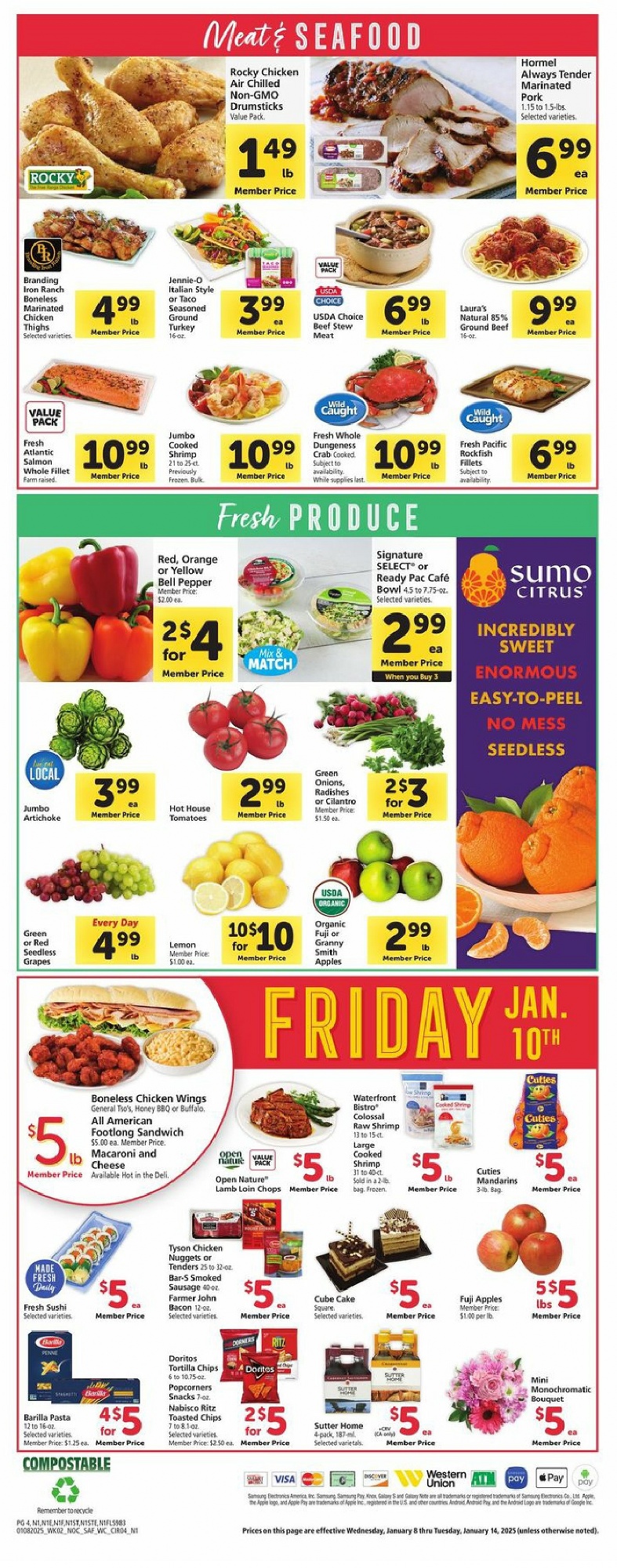 Safeway Weekly Ad January 8 - 14, 2025 