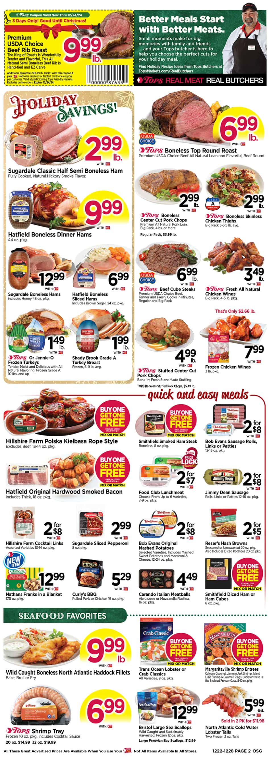 Tops Weekly Ad January 8 - 14, 2025 