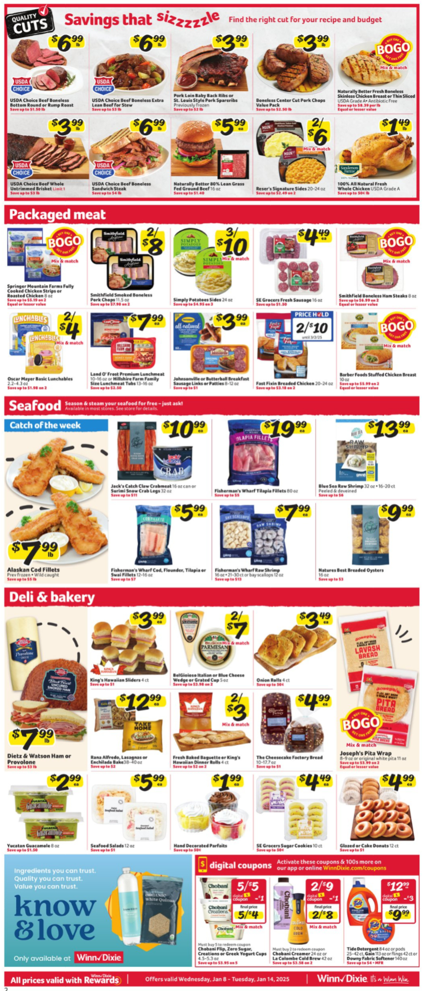 Winn Dixie Weekly Ad January 8 - 14, 2025 